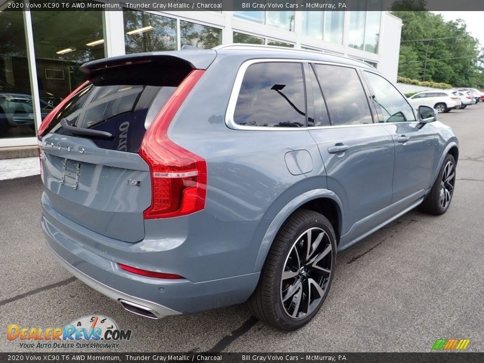2020 Volvo XC90 T6 AWD Momentum Thunder Gray Metallic / Charcoal Photo #2