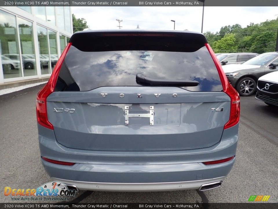 2020 Volvo XC90 T6 AWD Momentum Thunder Gray Metallic / Charcoal Photo #3