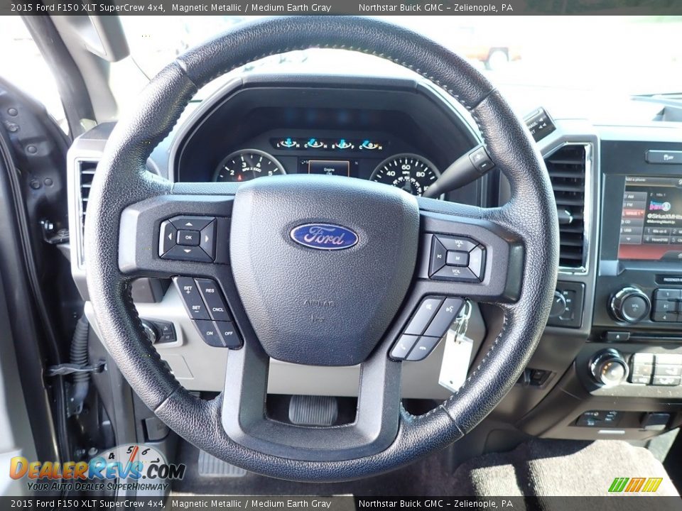 2015 Ford F150 XLT SuperCrew 4x4 Magnetic Metallic / Medium Earth Gray Photo #23