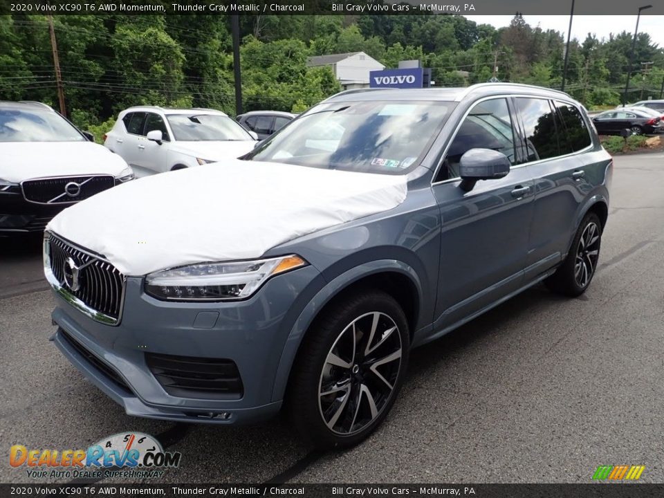 2020 Volvo XC90 T6 AWD Momentum Thunder Gray Metallic / Charcoal Photo #5