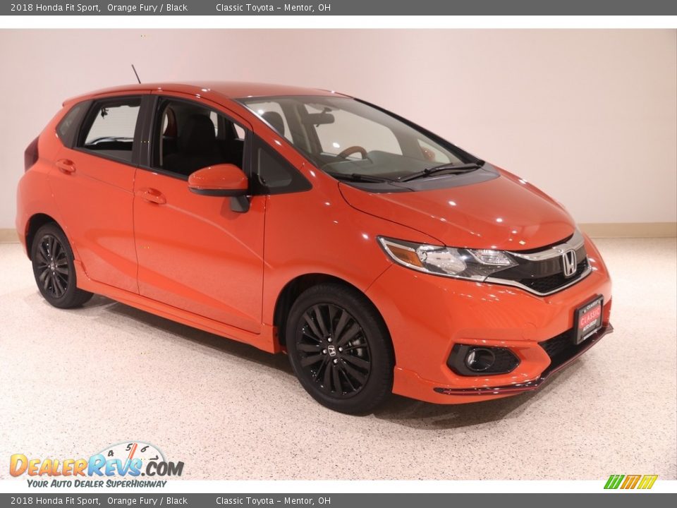 2018 Honda Fit Sport Orange Fury / Black Photo #1