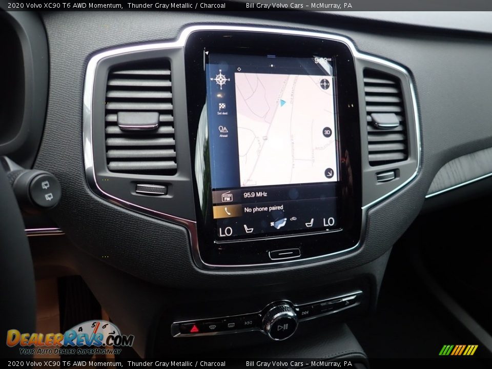 2020 Volvo XC90 T6 AWD Momentum Thunder Gray Metallic / Charcoal Photo #13