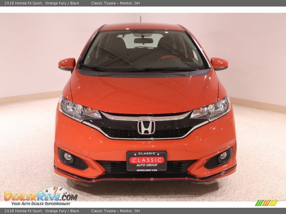 2018 Honda Fit Sport Orange Fury / Black Photo #2