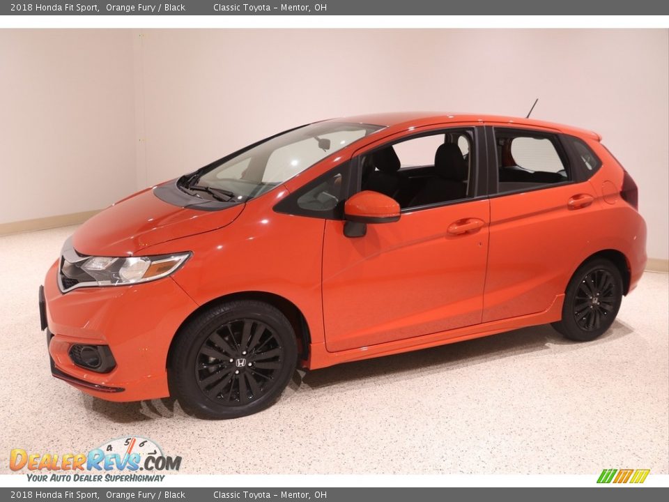 2018 Honda Fit Sport Orange Fury / Black Photo #3