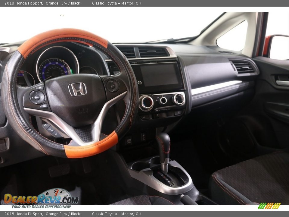 2018 Honda Fit Sport Orange Fury / Black Photo #6