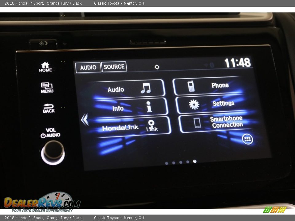 2018 Honda Fit Sport Orange Fury / Black Photo #10