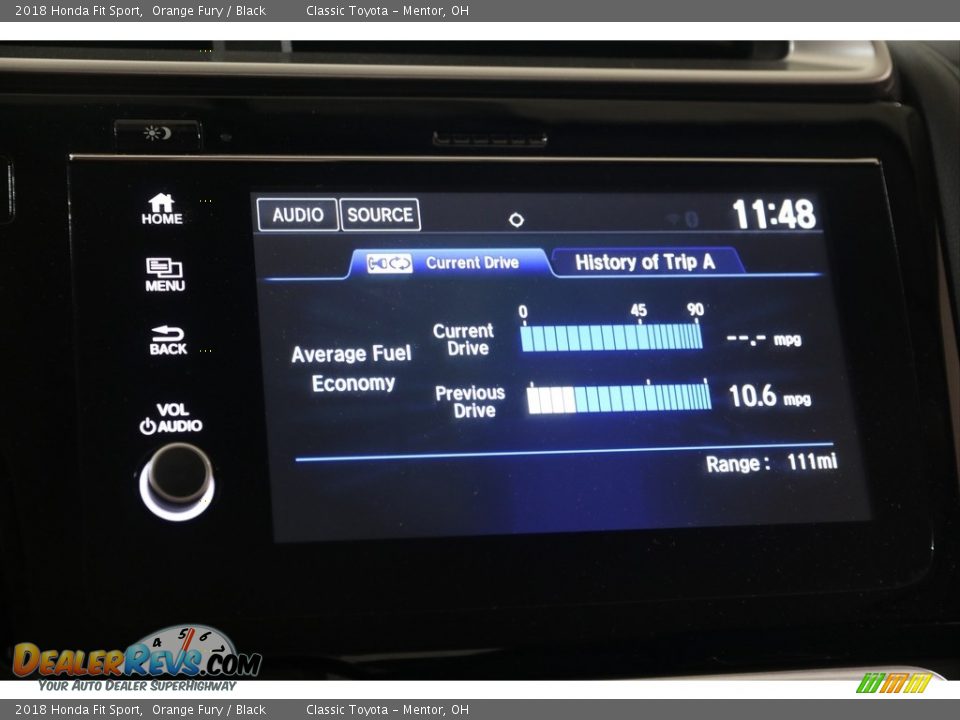2018 Honda Fit Sport Orange Fury / Black Photo #12