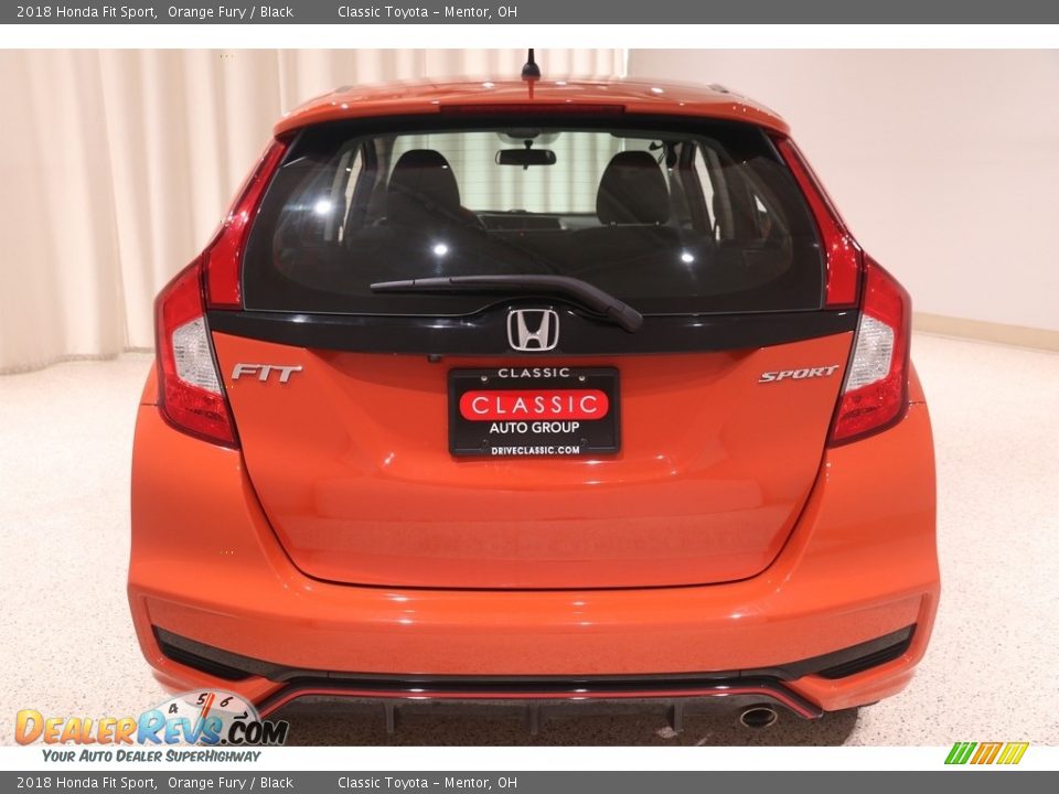 2018 Honda Fit Sport Orange Fury / Black Photo #23