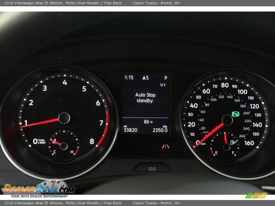 2018 Volkswagen Atlas SE 4Motion Reflex Silver Metallic / Titan Black Photo #8