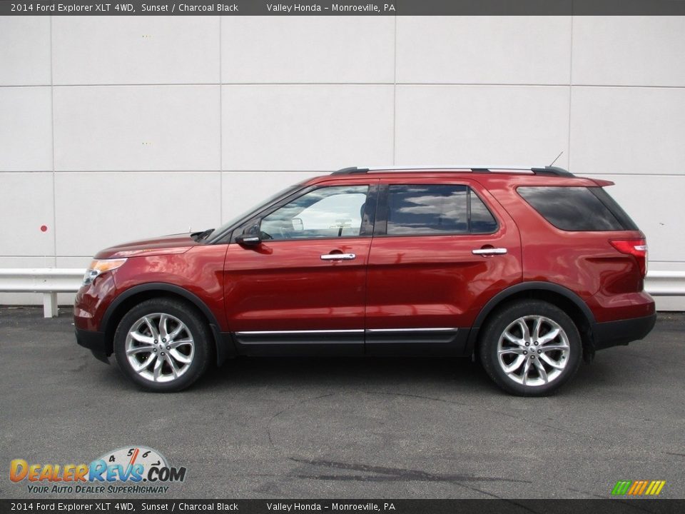 2014 Ford Explorer XLT 4WD Sunset / Charcoal Black Photo #2