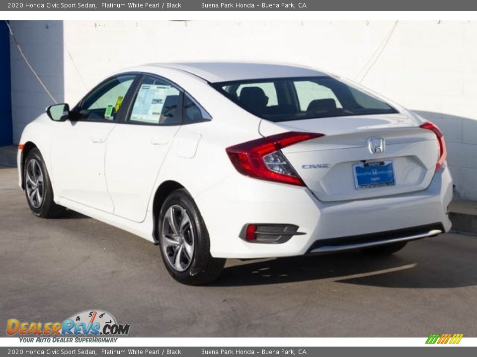 2020 Honda Civic Sport Sedan Platinum White Pearl / Black Photo #2