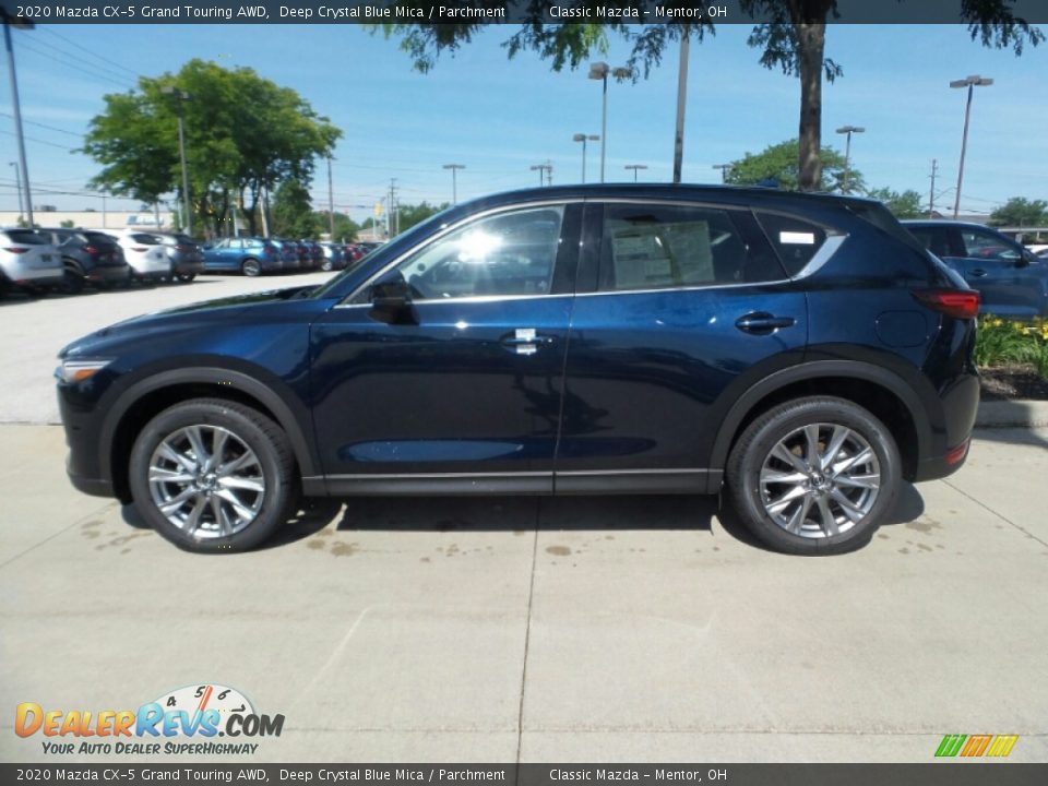 2020 Mazda CX-5 Grand Touring AWD Deep Crystal Blue Mica / Parchment Photo #4