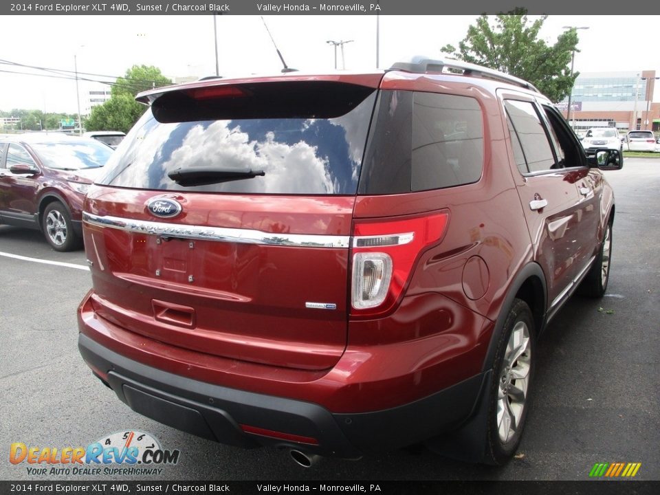 2014 Ford Explorer XLT 4WD Sunset / Charcoal Black Photo #5