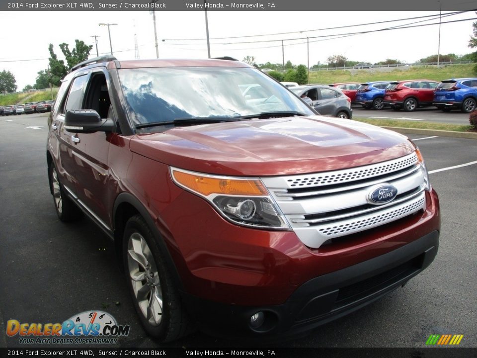 2014 Ford Explorer XLT 4WD Sunset / Charcoal Black Photo #7