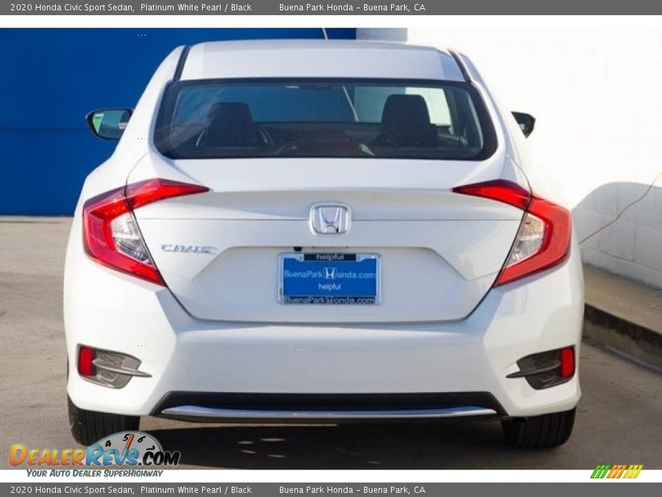 2020 Honda Civic Sport Sedan Platinum White Pearl / Black Photo #6