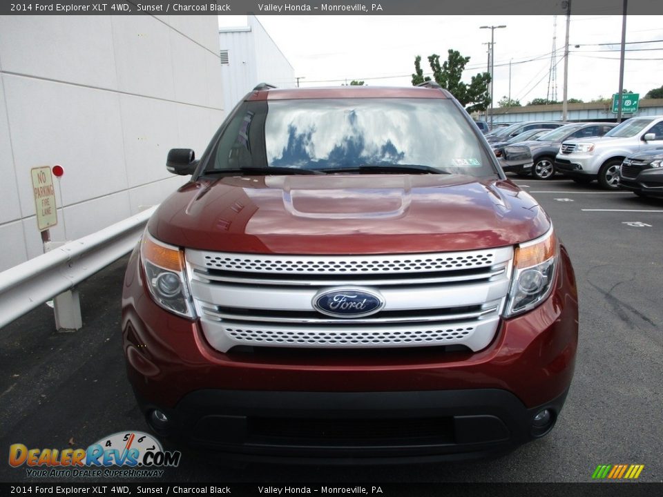 2014 Ford Explorer XLT 4WD Sunset / Charcoal Black Photo #8