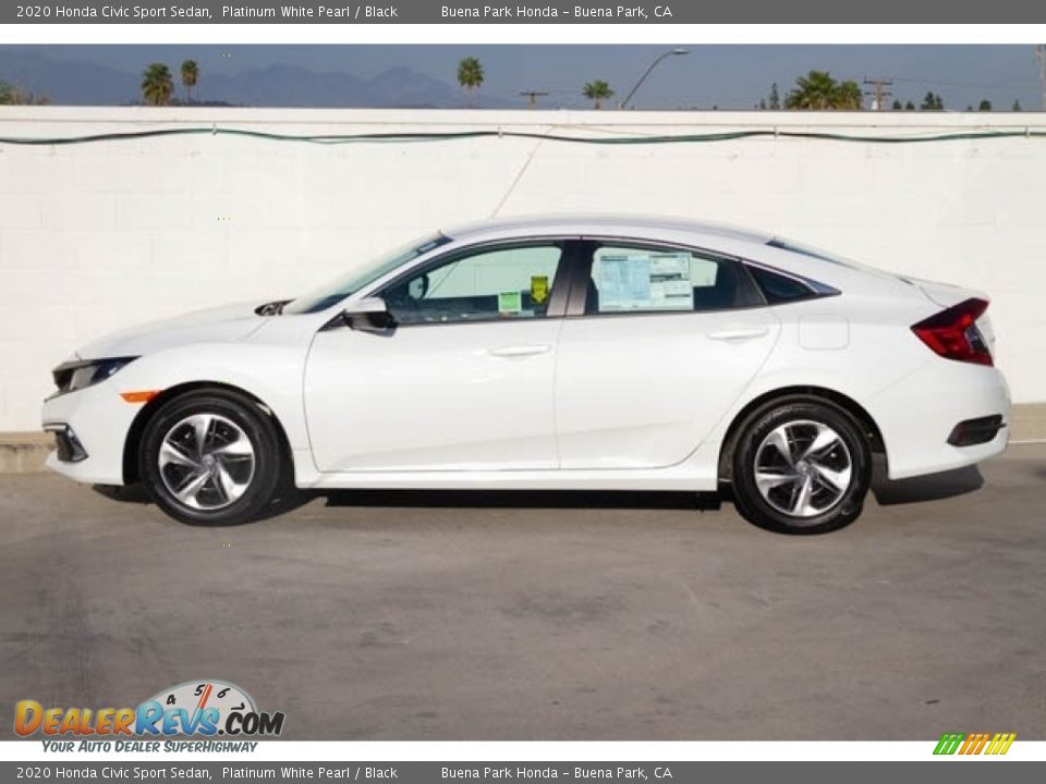 2020 Honda Civic Sport Sedan Platinum White Pearl / Black Photo #9