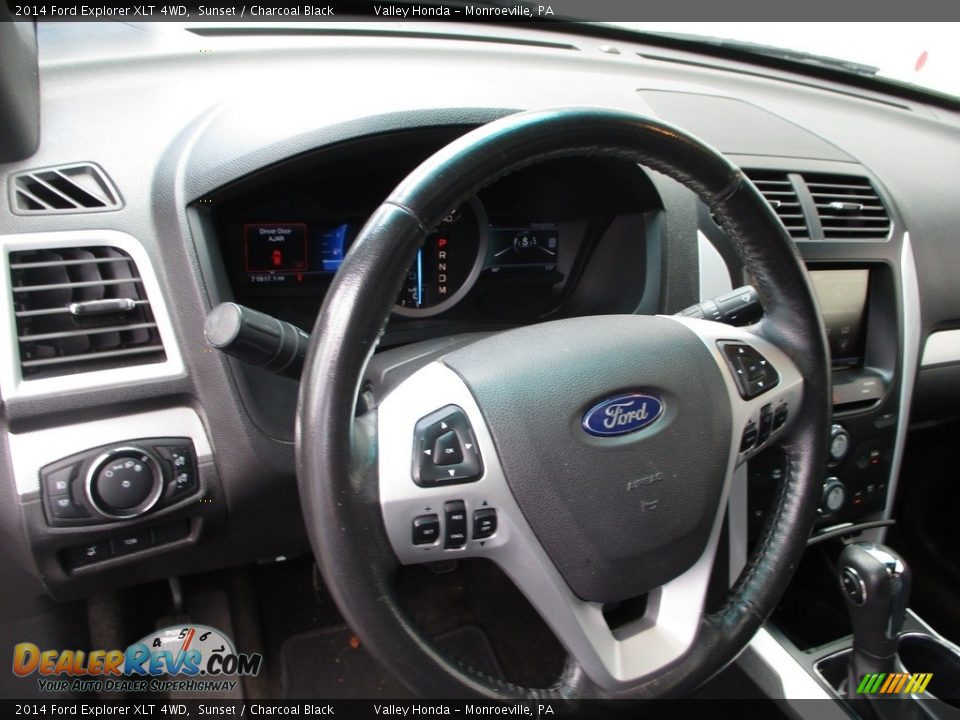 2014 Ford Explorer XLT 4WD Sunset / Charcoal Black Photo #14