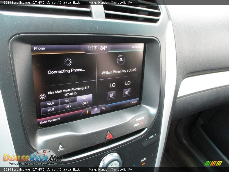 2014 Ford Explorer XLT 4WD Sunset / Charcoal Black Photo #16