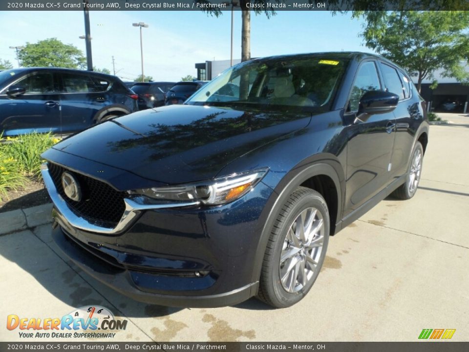 2020 Mazda CX-5 Grand Touring AWD Deep Crystal Blue Mica / Parchment Photo #3
