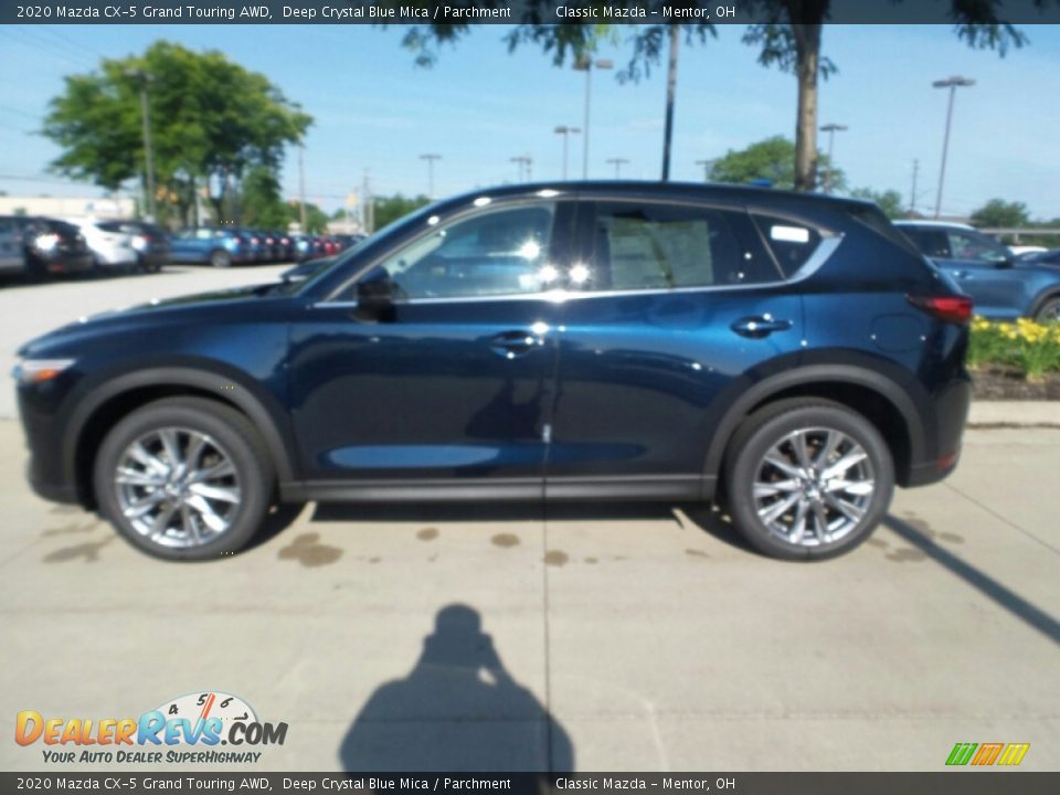 2020 Mazda CX-5 Grand Touring AWD Deep Crystal Blue Mica / Parchment Photo #4