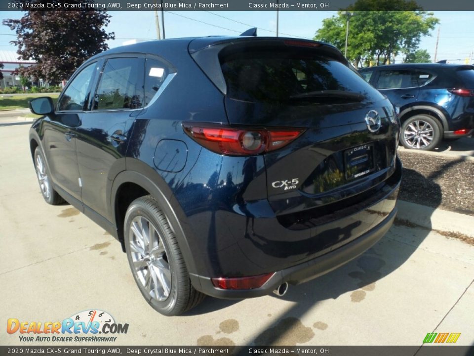 2020 Mazda CX-5 Grand Touring AWD Deep Crystal Blue Mica / Parchment Photo #5