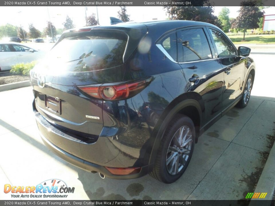 2020 Mazda CX-5 Grand Touring AWD Deep Crystal Blue Mica / Parchment Photo #7