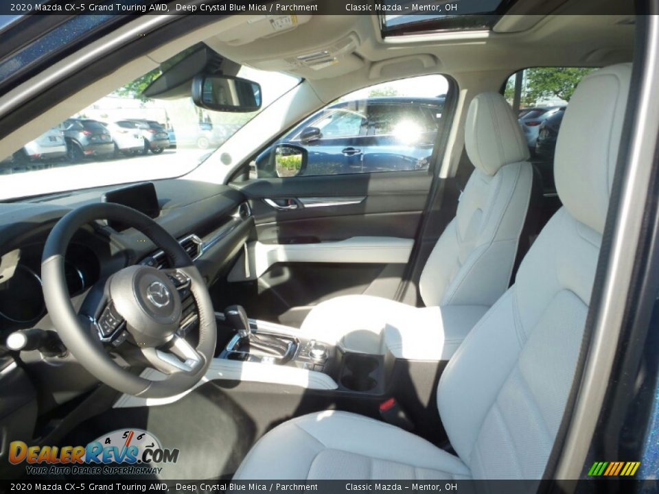 2020 Mazda CX-5 Grand Touring AWD Deep Crystal Blue Mica / Parchment Photo #8