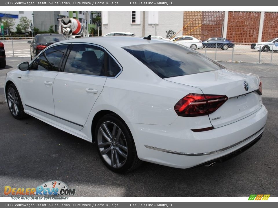 2017 Volkswagen Passat R-Line Sedan Pure White / Cornsilk Beige Photo #6