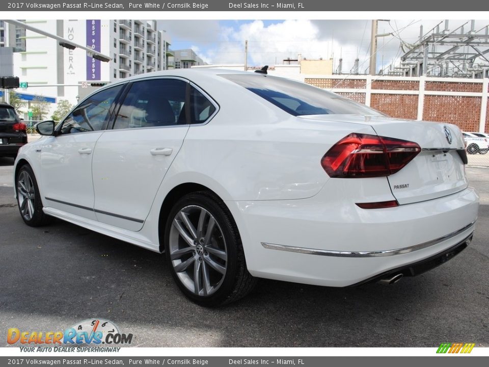 2017 Volkswagen Passat R-Line Sedan Pure White / Cornsilk Beige Photo #7
