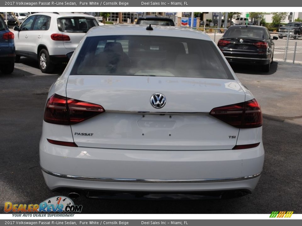 2017 Volkswagen Passat R-Line Sedan Pure White / Cornsilk Beige Photo #8