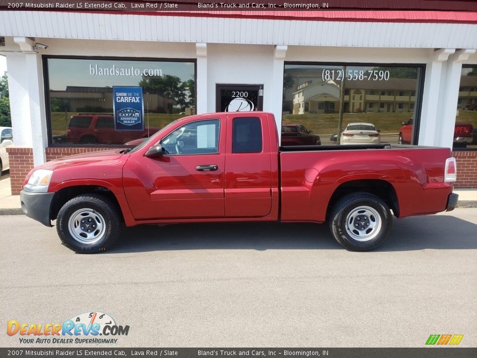 2007 Mitsubishi Raider LS Extended Cab Lava Red / Slate Photo #1