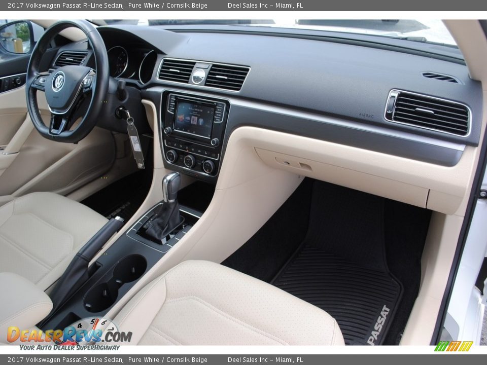 2017 Volkswagen Passat R-Line Sedan Pure White / Cornsilk Beige Photo #16