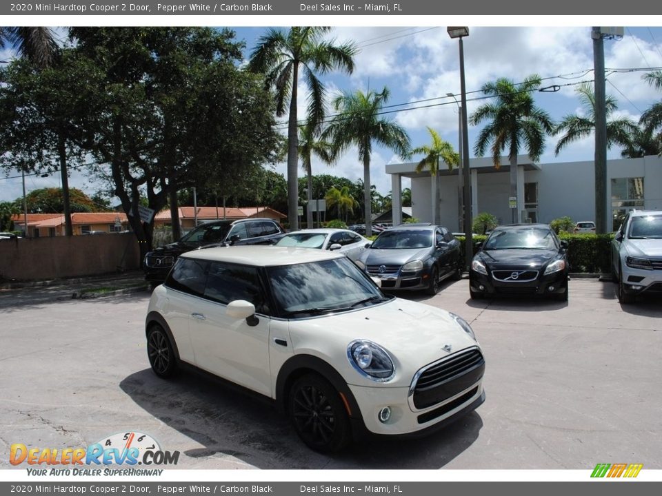 2020 Mini Hardtop Cooper 2 Door Pepper White / Carbon Black Photo #1