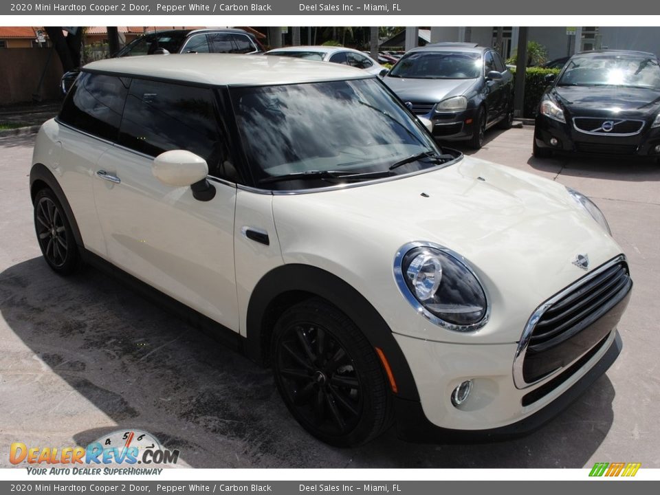 2020 Mini Hardtop Cooper 2 Door Pepper White / Carbon Black Photo #2