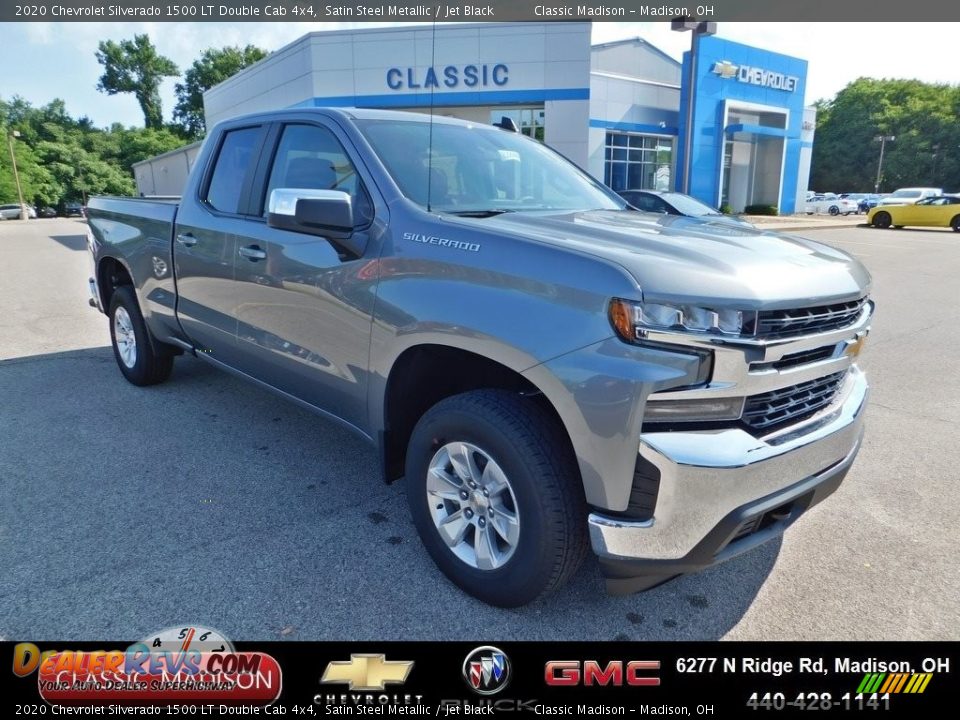 2020 Chevrolet Silverado 1500 LT Double Cab 4x4 Satin Steel Metallic / Jet Black Photo #1