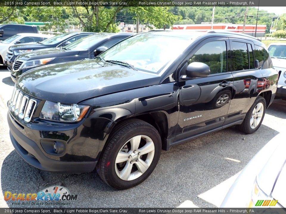 2016 Jeep Compass Sport Black / Light Pebble Beige/Dark Slate Gray Photo #1