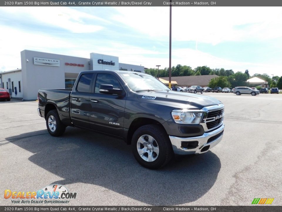 2020 Ram 1500 Big Horn Quad Cab 4x4 Granite Crystal Metallic / Black/Diesel Gray Photo #1