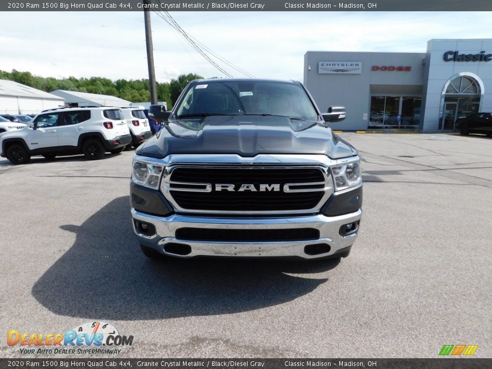 2020 Ram 1500 Big Horn Quad Cab 4x4 Granite Crystal Metallic / Black/Diesel Gray Photo #2