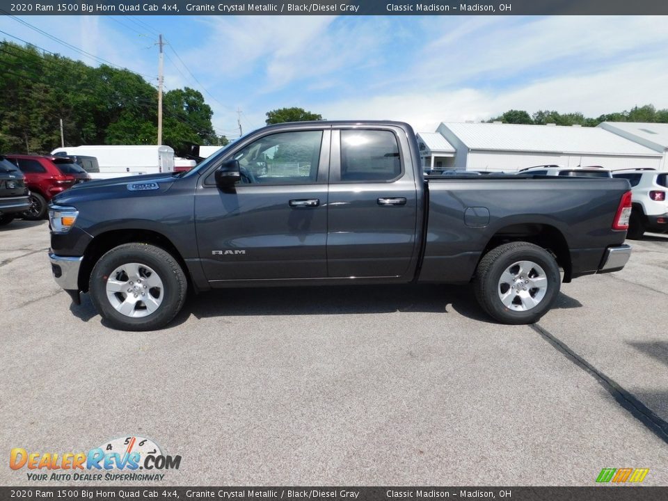 2020 Ram 1500 Big Horn Quad Cab 4x4 Granite Crystal Metallic / Black/Diesel Gray Photo #4