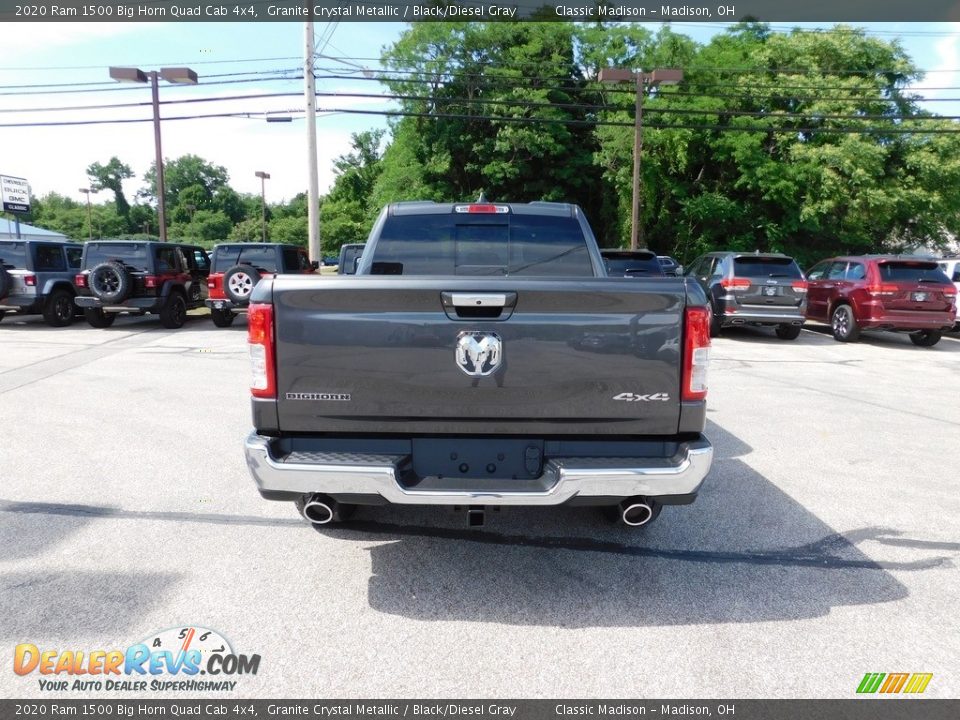 2020 Ram 1500 Big Horn Quad Cab 4x4 Granite Crystal Metallic / Black/Diesel Gray Photo #6