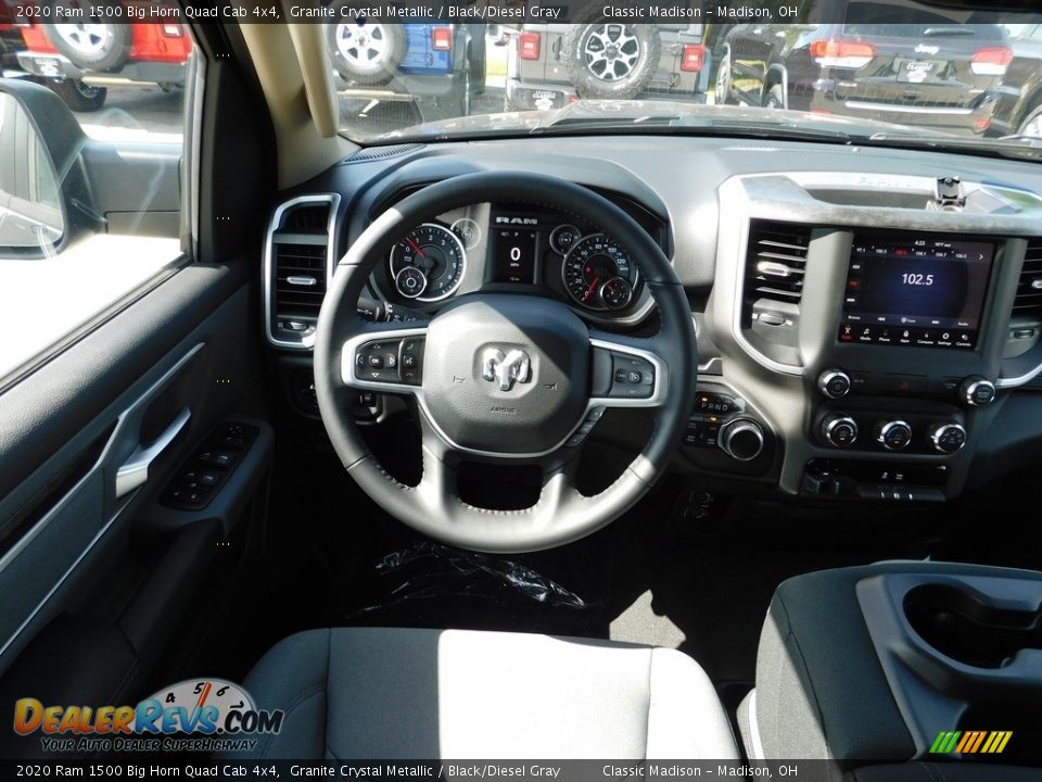2020 Ram 1500 Big Horn Quad Cab 4x4 Granite Crystal Metallic / Black/Diesel Gray Photo #14
