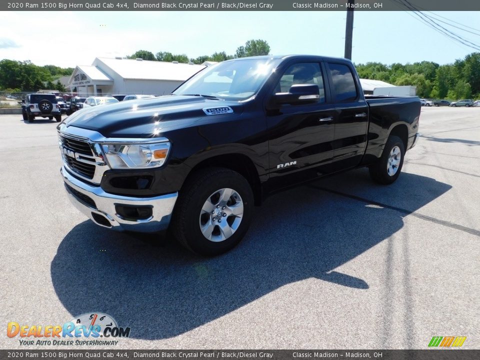 2020 Ram 1500 Big Horn Quad Cab 4x4 Diamond Black Crystal Pearl / Black/Diesel Gray Photo #1