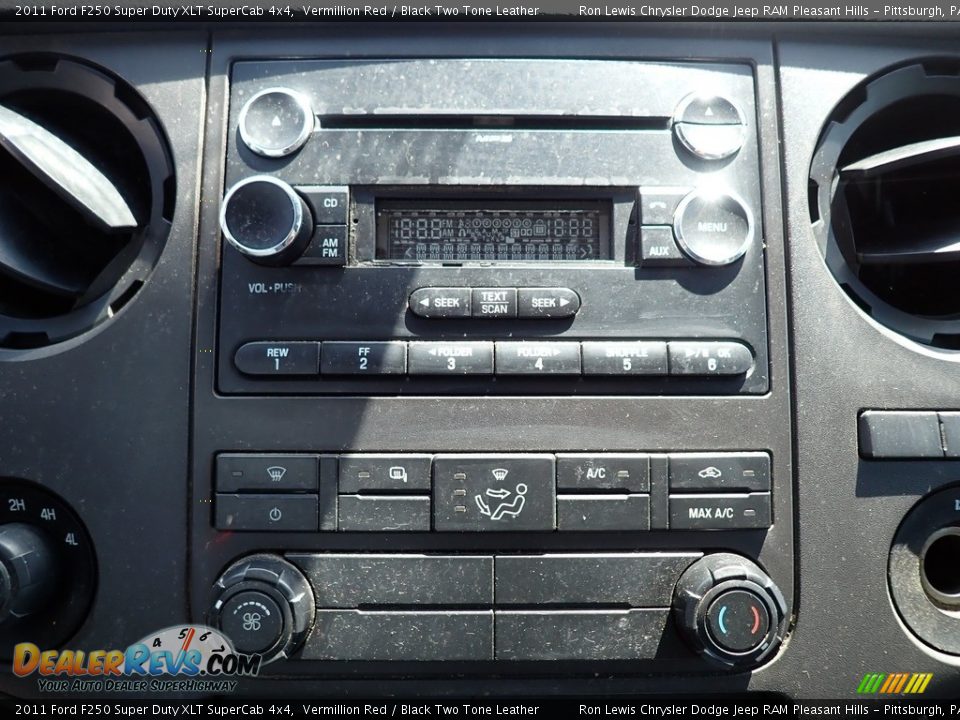 2011 Ford F250 Super Duty XLT SuperCab 4x4 Vermillion Red / Black Two Tone Leather Photo #18