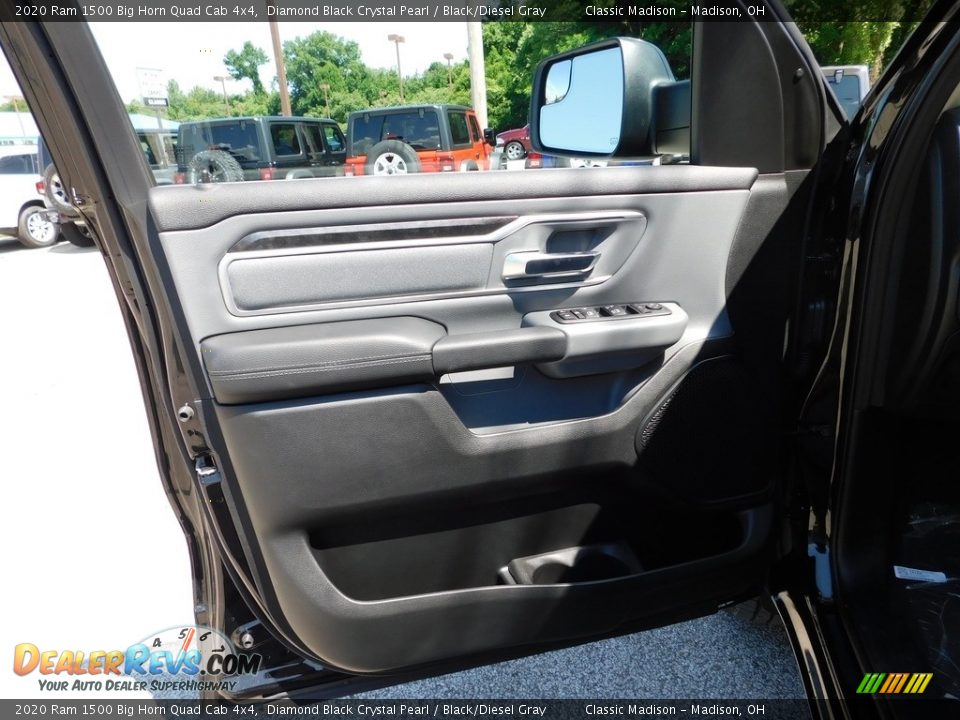 2020 Ram 1500 Big Horn Quad Cab 4x4 Diamond Black Crystal Pearl / Black/Diesel Gray Photo #6
