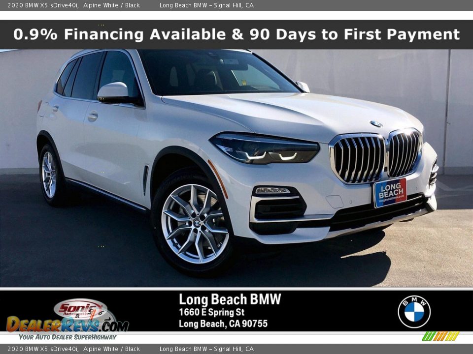 2020 BMW X5 sDrive40i Alpine White / Black Photo #1