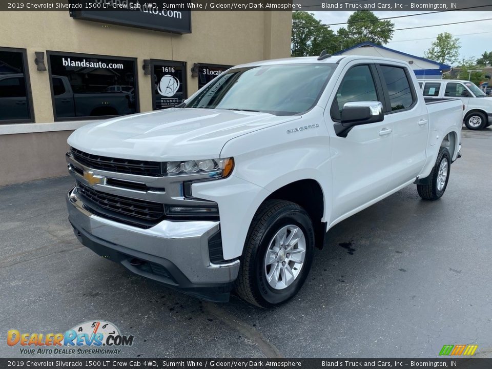 2019 Chevrolet Silverado 1500 LT Crew Cab 4WD Summit White / Gideon/Very Dark Atmosphere Photo #2