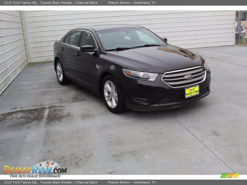 2015 Ford Taurus SEL Tuxedo Black Metallic / Charcoal Black Photo #2