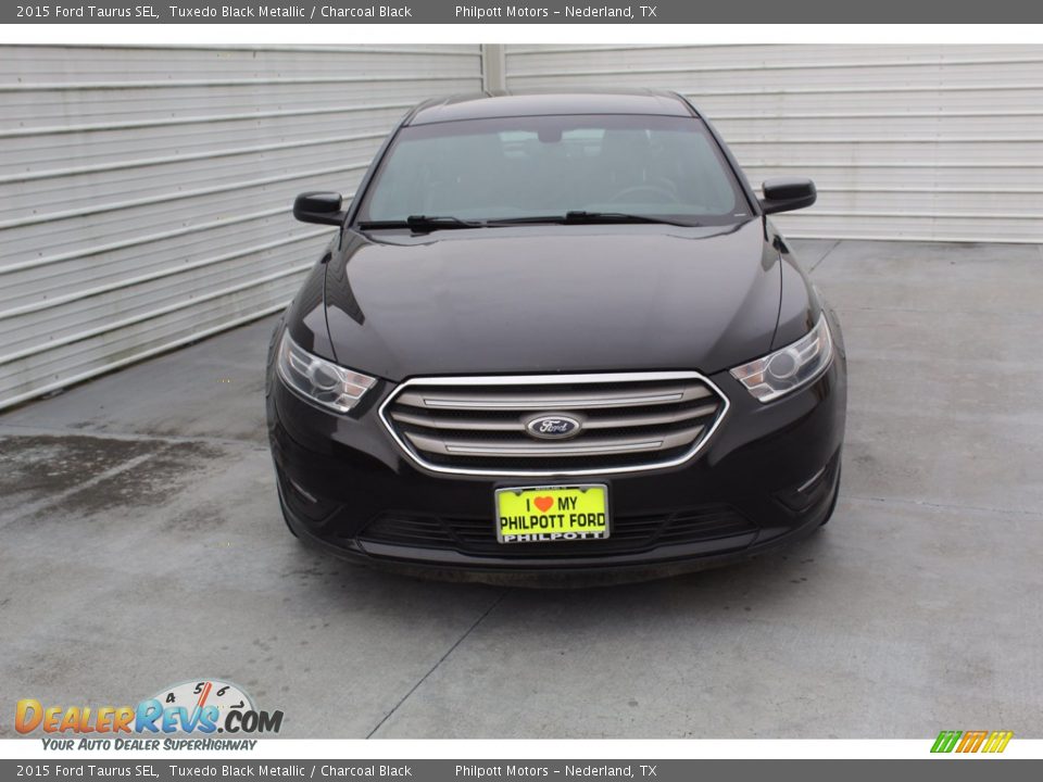 2015 Ford Taurus SEL Tuxedo Black Metallic / Charcoal Black Photo #3