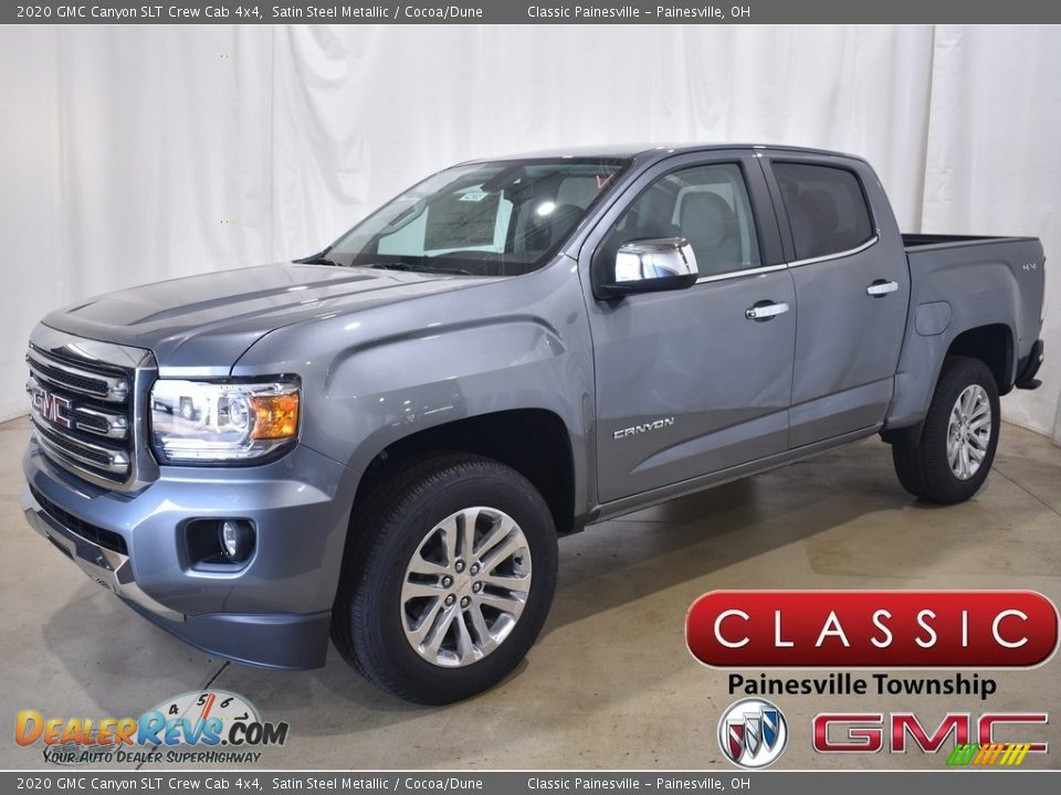 2020 GMC Canyon SLT Crew Cab 4x4 Satin Steel Metallic / Cocoa/Dune Photo #1